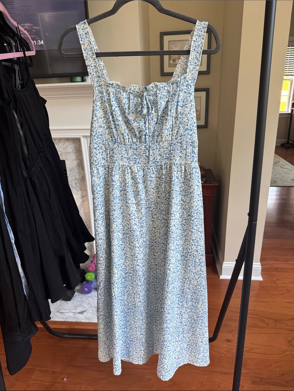 Baltic Born Women's Blue Floral Sundress with pockets